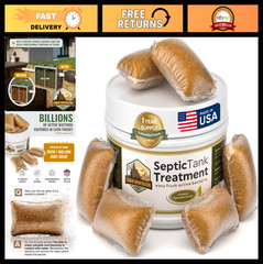 Septic Tank Treatment – 1 Year Supply of Easy Flush Live Bacteria Packets (12 Co