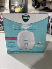 VICKS 3-in-1 Sleepy Time Humidifier Diffuser Night-Light 7 Soothing LED Colors