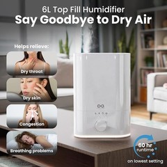 Ultrasonic Humidifier Cool Mist Quiet Auto Shut Off Night Light Large Room New