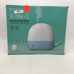 Taotronics 3 in 1 White Indoor Humidifier Nightlight Essential Oil Diffuser