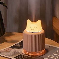 Mini Humidifier-Cute Cat Mist Humidifier for Kids Bedroom, Small White