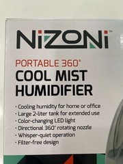 Nizoni Portable 360 Degree Cool Mist Humidifier- NEW SEALED
