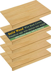 Solid Wood Shelf Covers for Wire Shelving, Wire Rack Covers for Pantry Shelves,