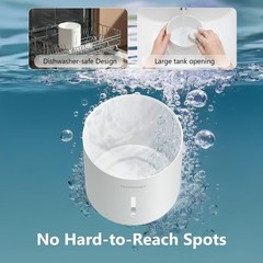 Mist-Free Evaporative Humidifier for Bedroom, Top Fill Humidifier Work with T…