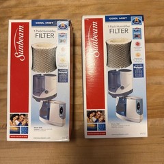 TWO (2) Sunbeam Cool Mist Humidifier Filters SF212 Triple Layer Protectio