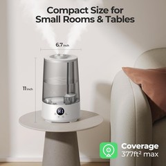 Humidificadores Para Dormitorio Y Hogar, 3,6 L Vapor Frío, Llenado Superior NEW