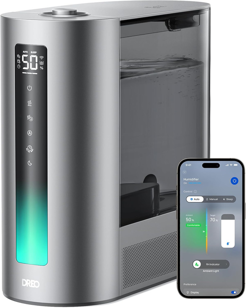 6L Smart Warm & Cool Mist Humidifiers for Bedroom HM713S | 60-Hour Quiet Runtime