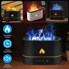 3D Flame Mist Home Decor Air Humidifier Essential Oil Aroma Diffuser USB 250ml