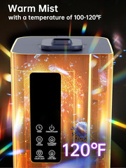 2.64Gal Humidifiers for Bedroom Large Room, Warm and Cool Mist up to 500Ft², Amb
