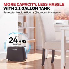Honeywell HCM350B Cool Moisture Humidifier 1.1 Gallon Black