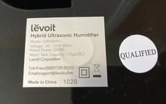 Levoit LV600HH Hybrid Ultrasonic Humidifier – No Aroma Diffuser / Remote – WORKS