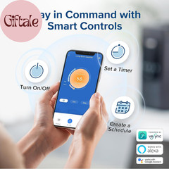 6L Smart Warm and Cool Mist Humidifiers for Home Bedroom, 60H Runtime and Auto C