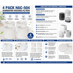4x Humidifier Filter for Honeywell HCM-630, HCM-631, HCM-632, HCM-632TG, HCM-635