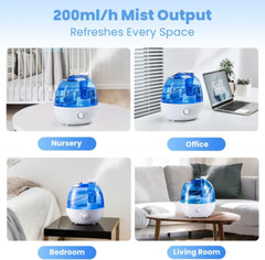 Humidificadores de niebla fría para dormitorios y habitaciones grandes