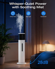13L Humidifier Large Room, 100H Runtime 28 Db Quiet Cool Mist Air Humidifiers fo