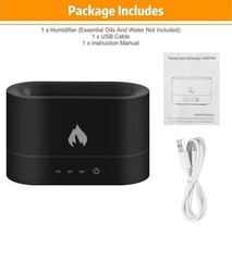 3D Flame Mist Home Decor Air Humidifier Essential Oil Aroma Diffuser USB 250ml.
