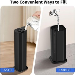 Humidifier Large Room 2.38Gal Cool & Warm Mist,Top Fill 60H Large Home
