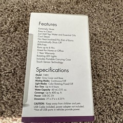 Portable USB Ultrasonic Oil Diffuser 1 Count By Now Foods