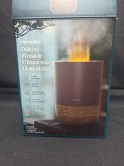 HoMedics Fireside .5 Gal Top Fill Ultrasonic Humidifier – Brown
