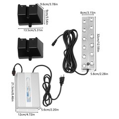 12-Head 110V Ultrasonic Mist Maker Kit Pond Fogger Mister Machine w/2 Buoy NEW!