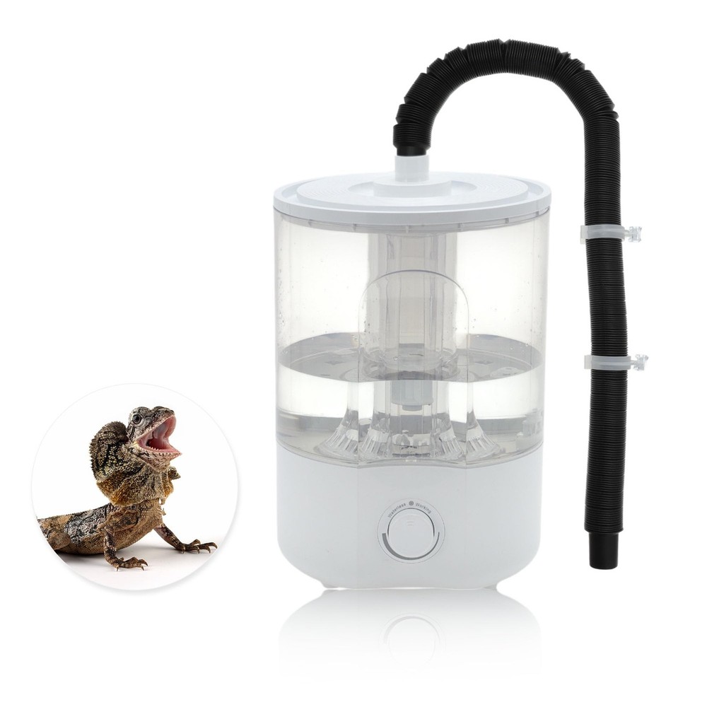 4L Top Fill White Reptile Fogger Adjustable Mister Tank Humidifier Terrarium