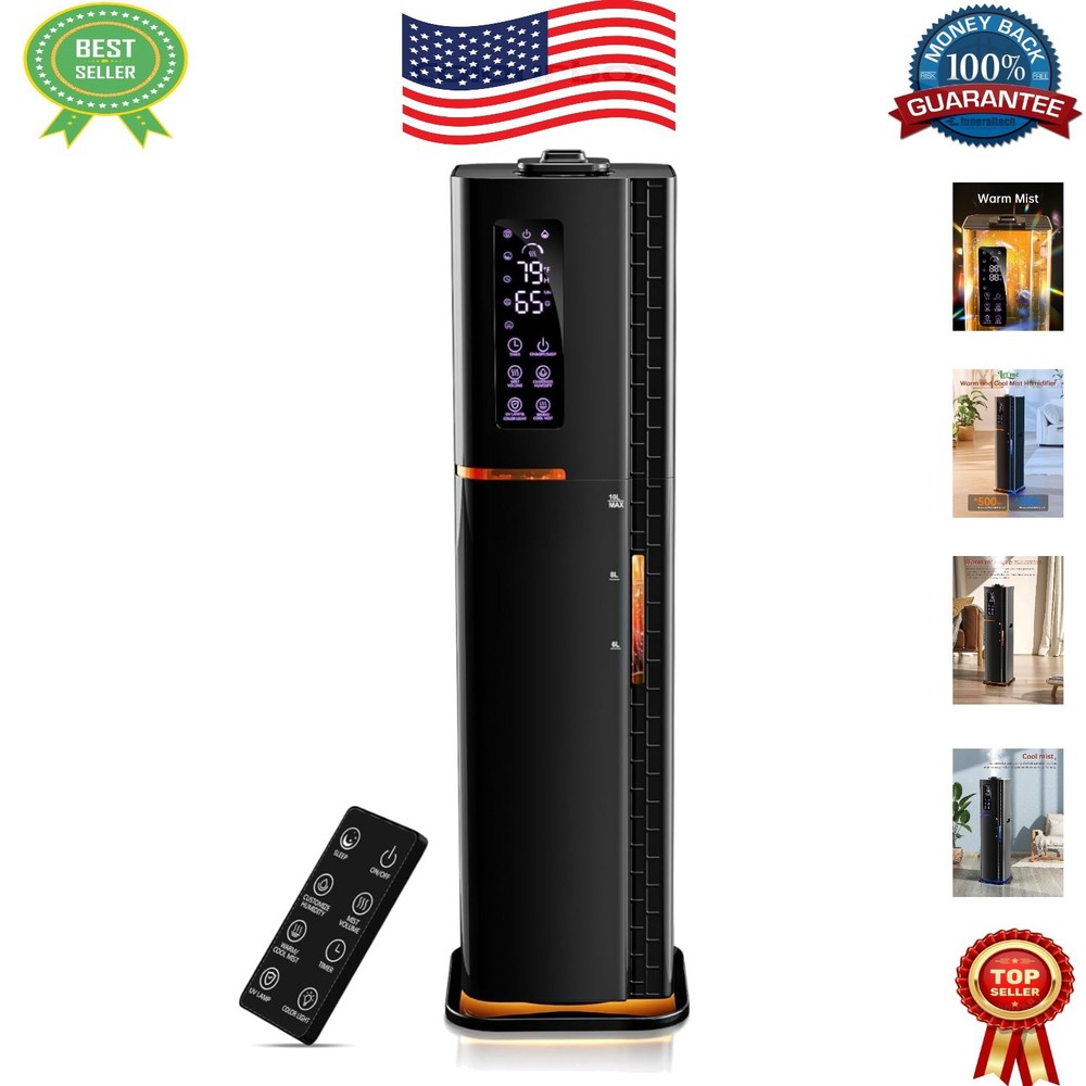 Top-Fill 2.64Gal Humidifier with Remote Control – Perfect for Large Spaces
