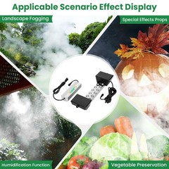12 Head Ultrasonic Mist Maker, 400W Waterproof Fog Humidifier, Atomizer for Plan