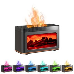 Flame Humidifier Ultrasonic Aromatherapy with LED Light Essential Oil Diffuser