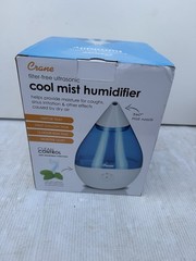 Crane Droplet Ultrasonic Cool Mist Humidifier – Blue/White