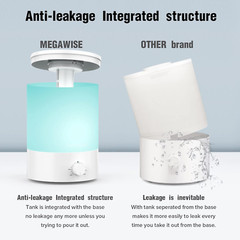 Humidificador de vapor frío de 3,5 L con recarga superior, gran capacidad de 3,5
