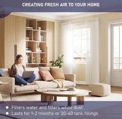 4 Pack Humidifier Filter Replacement Compatible with Crane Teardrop Humidifier