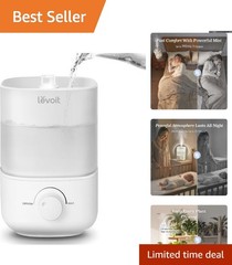 Effortless Cleaning & Safety with 2.5L Auto Shut-off Humidifier for Baby Rooms