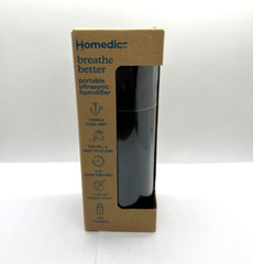 HoMedics Breathe Better Portable Ultrasonic Humidifier (BLACK) NEW