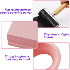 4 Pcs Rubber Carving Linoleum Blocks, Rectangular Rubber Stamp Carving Blocks…