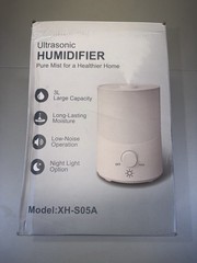 3L Ultrasonic Cool Mist Humidifier XH-S05A Adjustable Mist Night Light White New