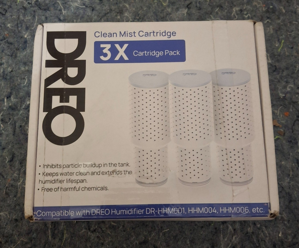 DREO Humidifier Clean Mist Cartridge 3-Pack OEM Replacement HM524S DR-HPA020