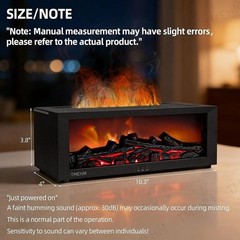 Simulated Flame Humidifier Aromatherapy Diffuser Ultrasonic Quiet Timer 10H New