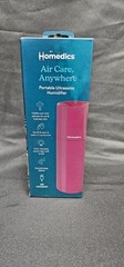 HoMedics Ultrasonic Portable Humidifier Berry USB Rechargeable Desk Office New