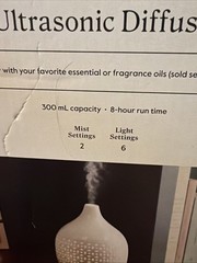 Threshold White Ceramic Diffuser Electric Aromatherapy Cutout Design 300ml