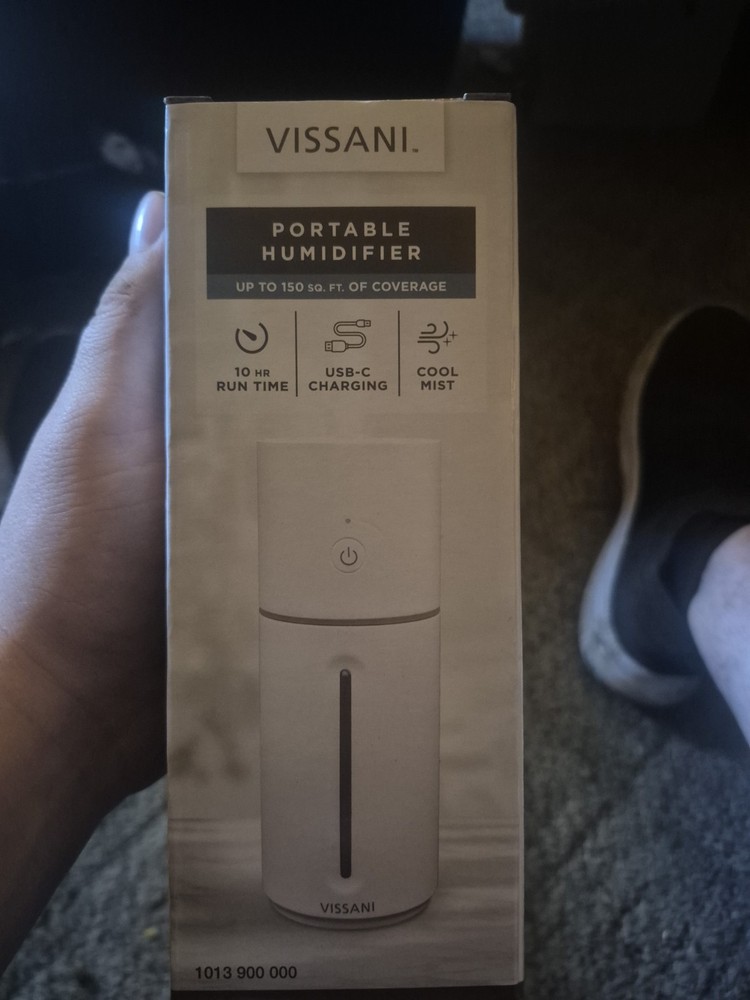 Vissani Portable Cool Mist Ultrasonic Humidifier USB-C Rechargeable 150