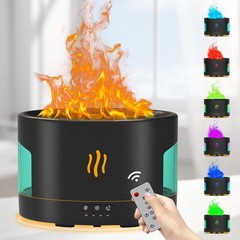 POSVIU Oil Diffusers for Home large Room, 450ml Visible Water Tank, Air Black