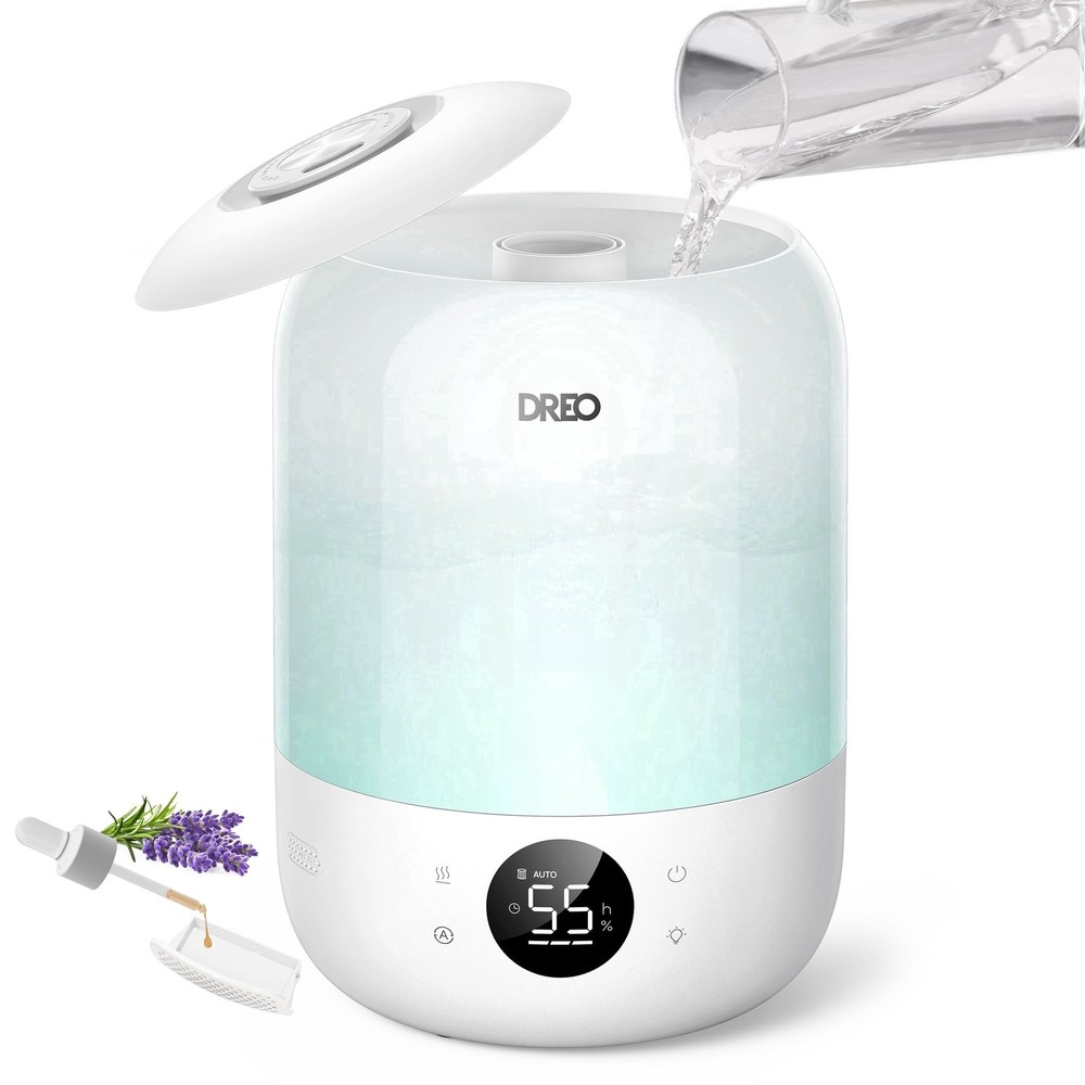 Cool Mist Humidifier for Room, 3.7L Top-Fill & 35H Runtime Ultrasonic Humidifier