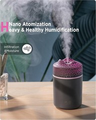 Portable Mini Humidifier Volcanic Texture Colorful 300mL USB Bedroom|Office|Car!