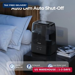 Top Fill Humidifiers for Bedroom, 4.0L Tank Cool Mist Humidifiers for Large Room