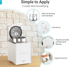Stainless Steel 3L Warm Mist Humidifier – Clean Air for Bedroom & Living Room