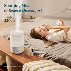 – Humidifiers for Bedroom – Quiet (3L Water Tank) – Cool Mist/Top Fill/Essential