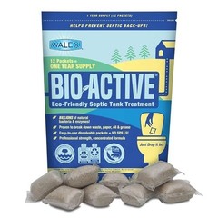 Septic Tank Treatment 12 Pack Bio-Active Bacteria Enzymes Packets 1 Year Supply