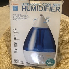 Crane 1 Gal Drop Ultrasonic Cool Mist Humidifier for Medium/Large Rooms