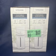 Vissani Portable Humidifier Cool Mist USB-C LED – White – TWO PACK