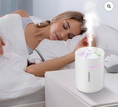 NEW – Mini Portable Humidifier 5.9×3.9in | Aroma Diffuser 12H Mist Out – WHITE